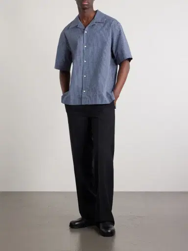 Givenchy Logo-Embroidered Checked Cotton Bowling Shirt - Men | Thumbnail 2
