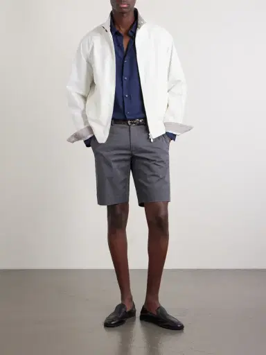 Slowear Slim-Fit Cotton-Blend Gabardine Chino Shorts - Men | Thumbnail 2 Slowear Slim-Fit Cotton-Blend Gabardine Chino Shorts - Men | Thumbnail 2