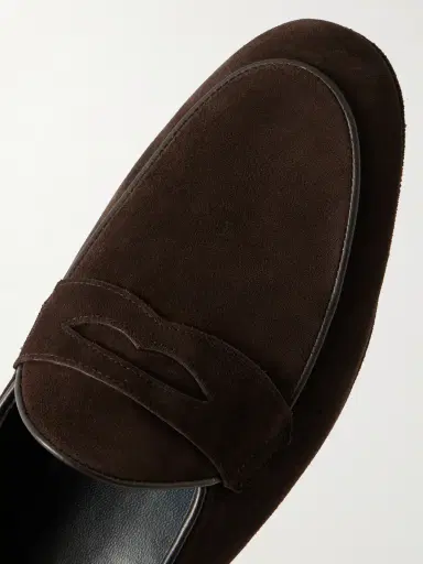 Rubinacci Suede Penny Loafers - Men | Thumbnail 5 Rubinacci Suede Penny Loafers - Men | Thumbnail 5