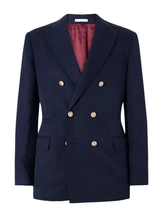 Brunello Cucinelli Double-Breasted Silk and Linen-Blend Blazer - Men