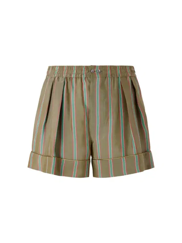 Wide-Leg Piped Pleated Striped Recycled-Twill Shorts - Men