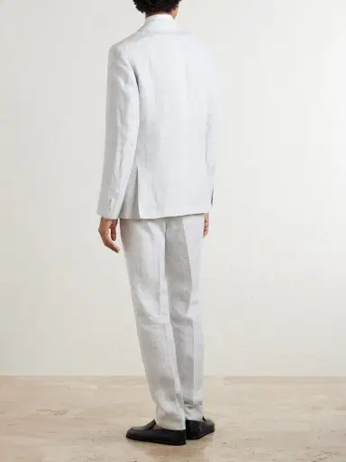MR P. Delave Linen Check Suit Jacket - Men | Thumbnail 4
