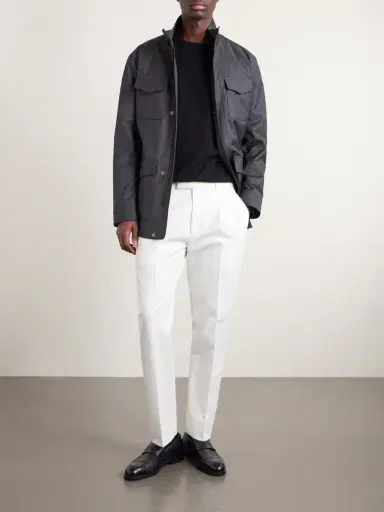 Zegna Pleated Cotton and Linen-Blend Trousers - Men | Thumbnail 2 Zegna Pleated Cotton and Linen-Blend Trousers - Men | Thumbnail 2