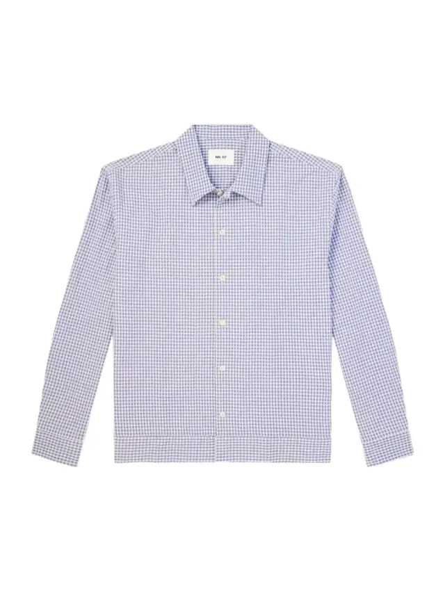 NN07 Reed 50057 Checked Organic Cotton-Blend Seersucker Shirt - Men