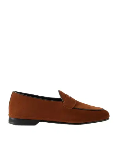 Rubinacci Suede Penny Loafers - Men | Thumbnail 1 Rubinacci Suede Penny Loafers - Men | Thumbnail 1
