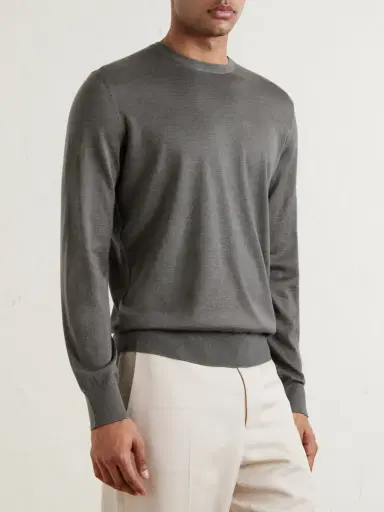 Zegna Cashmere and Silk-Blend Sweater - Men | Thumbnail 3