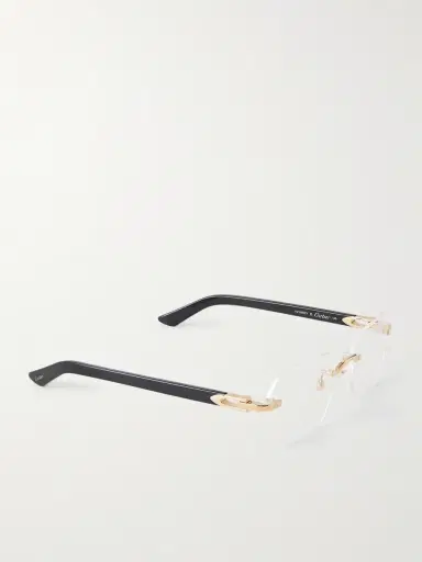 Cartier Eyewear Signature C Acetate and Gold-Tone Glasses - Men | Thumbnail 3