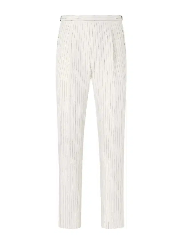 MR P. Tapered Pleated Pinstriped Linen Suit Trousers - Men