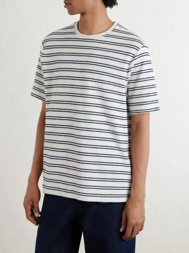 MR P. Striped Cotton-Terry T-Shirt - Men | Thumbnail 3