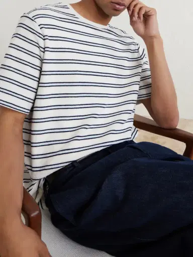MR P. Striped Cotton-Terry T-Shirt - Men | Thumbnail 5