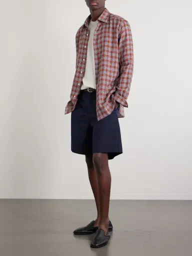 Slowear Checked Linen Shirt - Men | Thumbnail 2