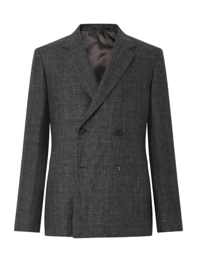 MR P. Delave Linen Check Jacket - Men