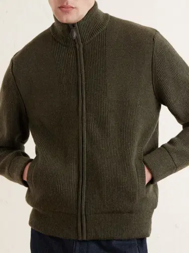 Purdey Orkney Ribbed-Knit Wool Zip-Up Cardigan - Men | Thumbnail 5