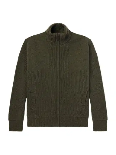 Purdey Orkney Ribbed-Knit Wool Zip-Up Cardigan - Men | Thumbnail 1