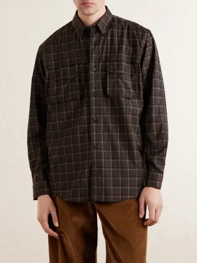 Purdey Checked Wool Shirt - Men | Thumbnail 3 Purdey Checked Wool Shirt - Men | Thumbnail 3