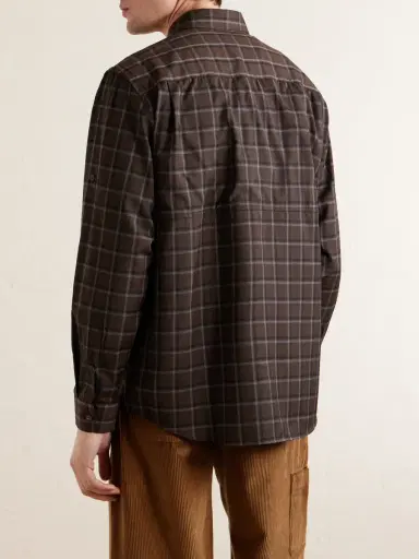 Purdey Checked Wool Shirt - Men | Thumbnail 4 Purdey Checked Wool Shirt - Men | Thumbnail 4