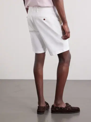 MR P. Straight-Leg Garment-Dyed Cotton-Blend Twill Bermuda Shorts - Men | Thumbnail 4