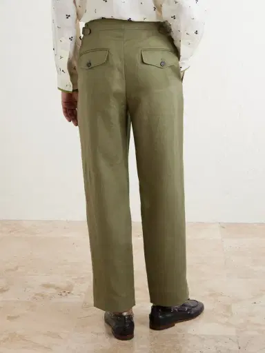 BODE Straight-Leg Linen Trousers - Men | Thumbnail 4
