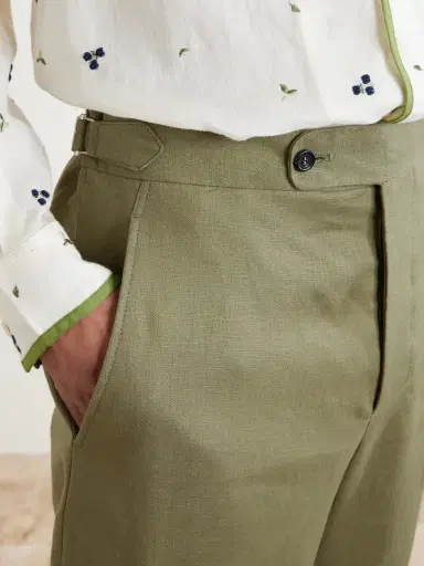 BODE Straight-Leg Linen Trousers - Men | Thumbnail 5