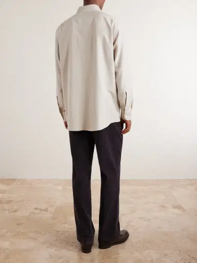 Zegna Garment-Dyed Mulberry Silk Shirt - Men | Thumbnail 4