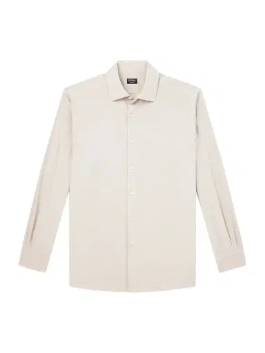 Zegna Garment-Dyed Mulberry Silk Shirt - Men | Thumbnail 1