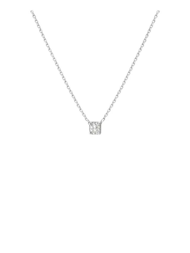 0.2ct Diamond 18K Gold Solitaire Necklace
