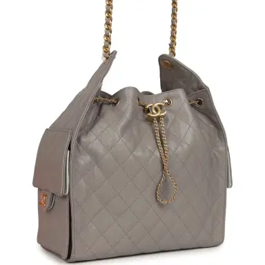 Chanel Chanel Medium 25 Hobo Bag Dark Grey Caviar Antique Gold Hardware | Thumbnail 2 Chanel Chanel Medium 25 Hobo Bag Dark Grey Caviar Antique Gold Hardware | Thumbnail 2