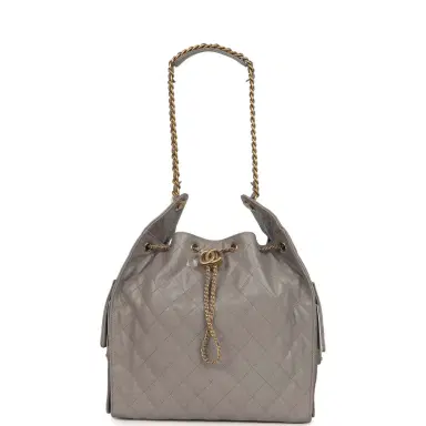 Chanel Chanel Medium 25 Hobo Bag Dark Grey Caviar Antique Gold Hardware | Thumbnail 6 Chanel Chanel Medium 25 Hobo Bag Dark Grey Caviar Antique Gold Hardware | Thumbnail 6