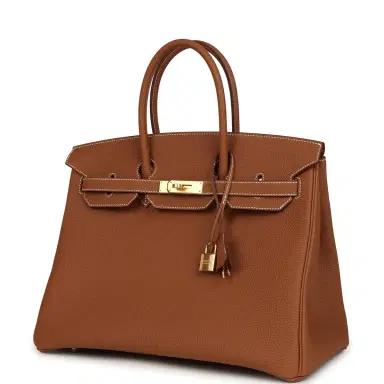 HERMÈS Hermes Birkin 35 Gold Togo Gold Hardware | Thumbnail 5
