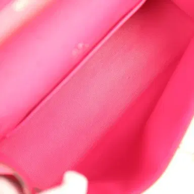 HERMÈS Hermes Kelly Pochette Rose Tyrien Ostrich Palladium Hardware | Thumbnail 8