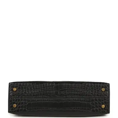 HERMÈS Hermes Kelly Sellier 20 Black Matte Alligator Gold Hardware | Thumbnail 6 HERMÈS Hermes Kelly Sellier 20 Black Matte Alligator Gold Hardware | Thumbnail 6