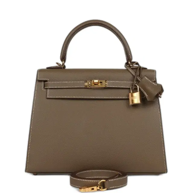 Hermes Kelly Sellier 25 Etoupe Epsom Gold Hardware Hermes Kelly Sellier 25 Etoupe Epsom Gold Hardware