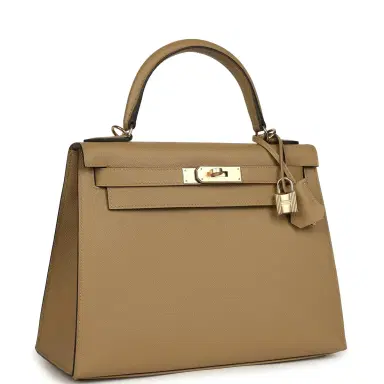 HERMÈS Hermes Kelly Sellier 28 Poussiere Epsom Permabrass Hardware | Thumbnail 2