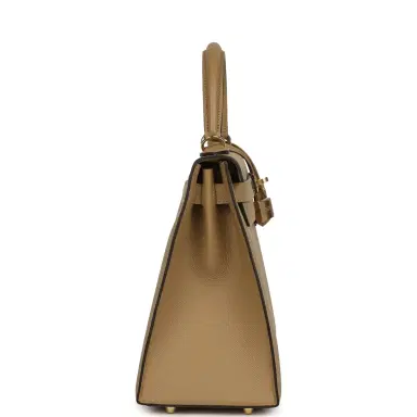 HERMÈS Hermes Kelly Sellier 28 Poussiere Epsom Permabrass Hardware | Thumbnail 3
