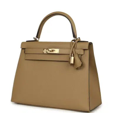 HERMÈS Hermes Kelly Sellier 28 Poussiere Epsom Permabrass Hardware | Thumbnail 5
