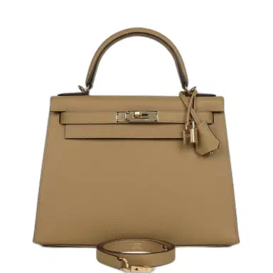 HERMÈS Hermes Kelly Sellier 28 Poussiere Epsom Permabrass Hardware | Thumbnail 1