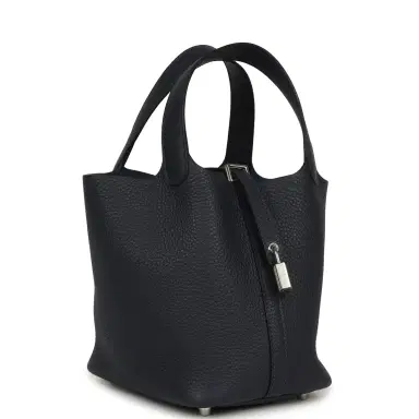 HERMÈS Hermes Picotin Lock 18 Bleu Nuit Clemence Palladium Hardware | Thumbnail 2