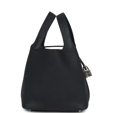 HERMÈS Hermes Picotin Lock 18 Bleu Nuit Clemence Palladium Hardware | Thumbnail 3