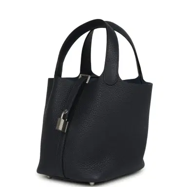 HERMÈS Hermes Picotin Lock 18 Bleu Nuit Clemence Palladium Hardware | Thumbnail 5
