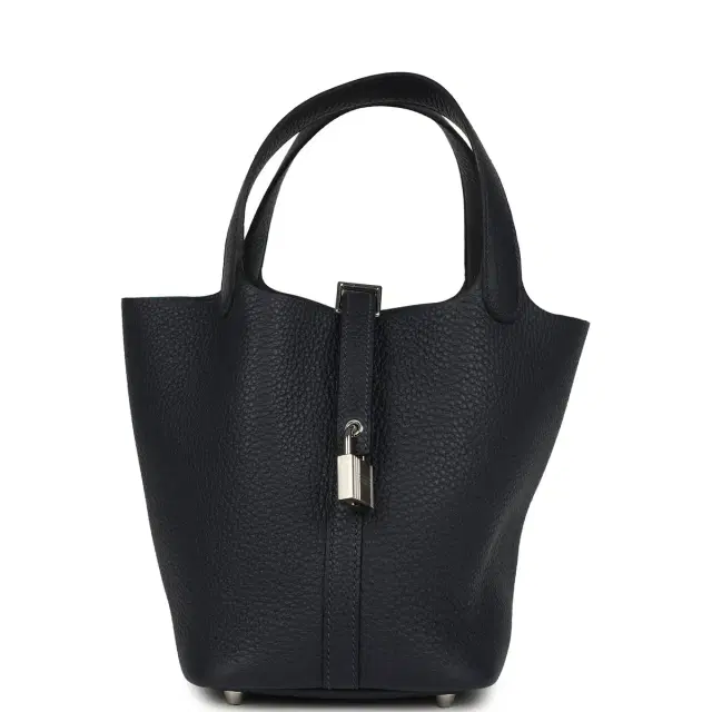 hermes Hermes Picotin Lock 18 Bleu Nuit Clemence Palladium Hardware