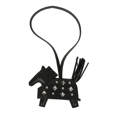 HERMÈS Hermes Rodeo Rock Bag Charm PM Black Milo Lambskin Palladium Hardware | Thumbnail 1 HERMÈS Hermes Rodeo Rock Bag Charm PM Black Milo Lambskin Palladium Hardware | Thumbnail 1