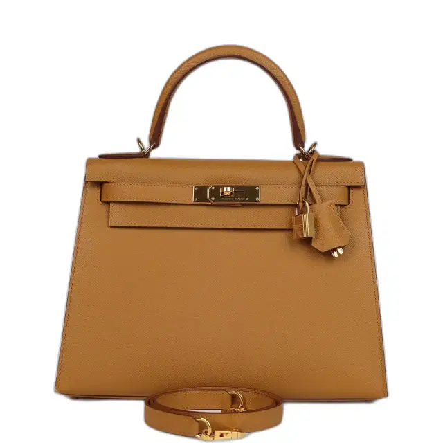 hermes Pre-owned Hermes Kelly Sellier 28 Sesame Epsom Gold Hardware