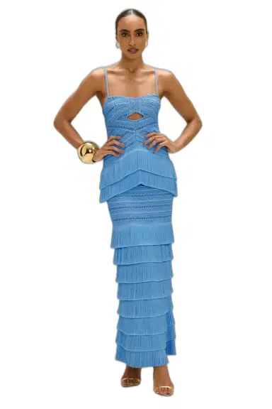 PatBo CLARA FRINGE MAXI DRESS | Thumbnail 1