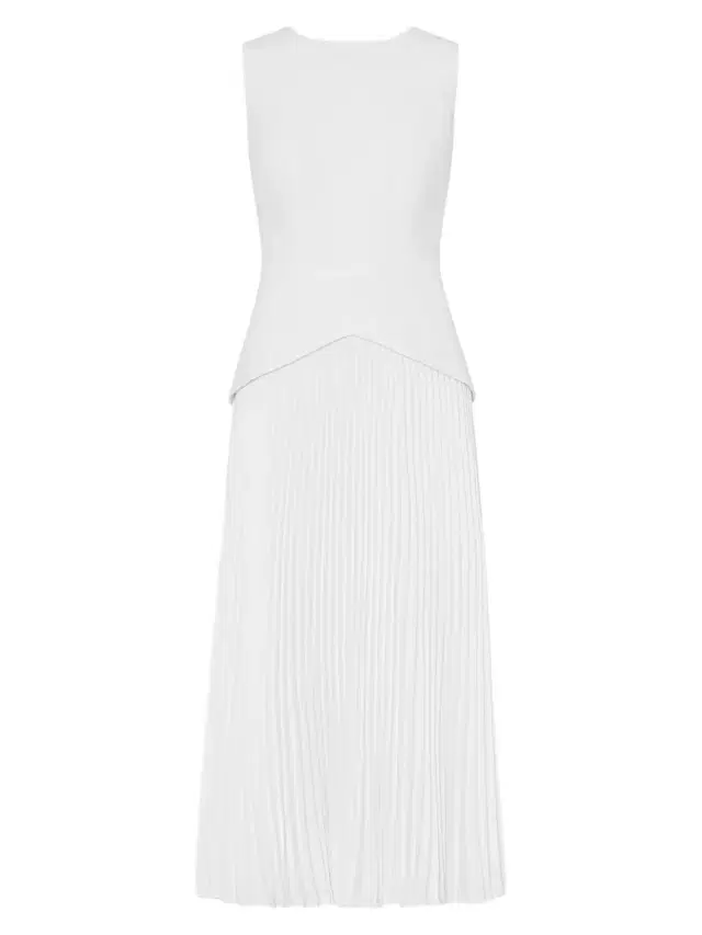 Women's Haddy Pleated Midi-Dress - Ecru