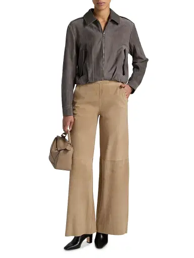LAMARQUE Women's Elise Suede Wide-Leg Pants | Thumbnail 2 LAMARQUE Women's Elise Suede Wide-Leg Pants | Thumbnail 2