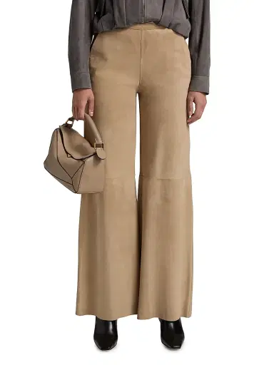 LAMARQUE Women's Elise Suede Wide-Leg Pants | Thumbnail 3 LAMARQUE Women's Elise Suede Wide-Leg Pants | Thumbnail 3