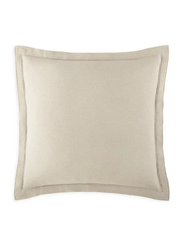 Peacock Alley Angie Stonewashed Matelassé Sham - Dune European