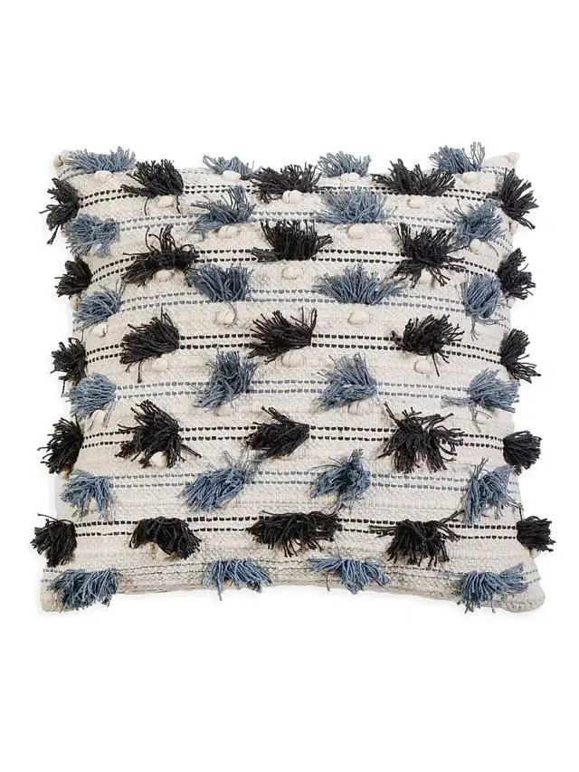 Pom Pom at Home Pippa Handwoven Pillow & Insert -  Navy