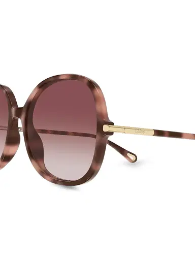 Chloé Women's Tubolar 57MM Round Sunglasses - Brown | Thumbnail 3