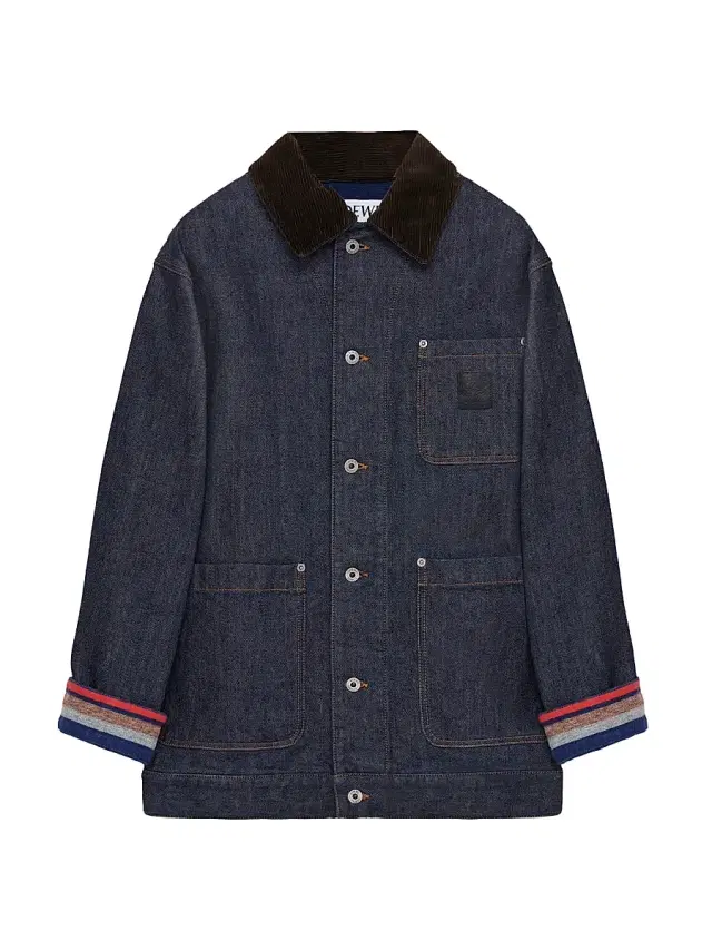 Men's Denim Chore Jacket - Raw Denim Blue
